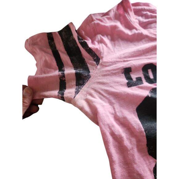 Victoria's Secret PINK Baby Tee Vintage College Academia Football Size Large - Picture 5 of 5